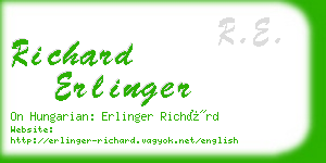 richard erlinger business card